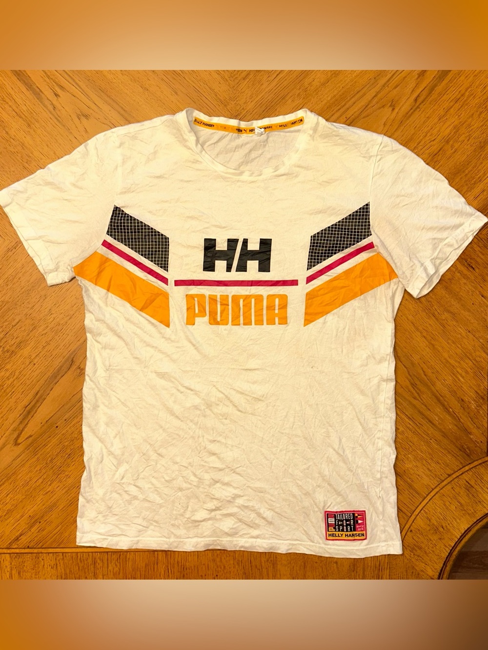 Puma x Helly Hansen HH T-Shirt Men's Large Crewneck White Short Sleeve Sports